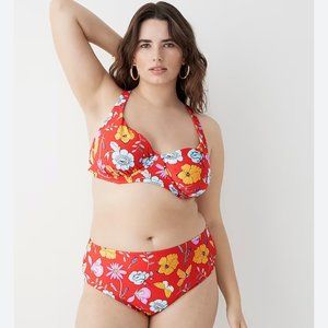Dauphinette X J.Crew Bikini Floral Red